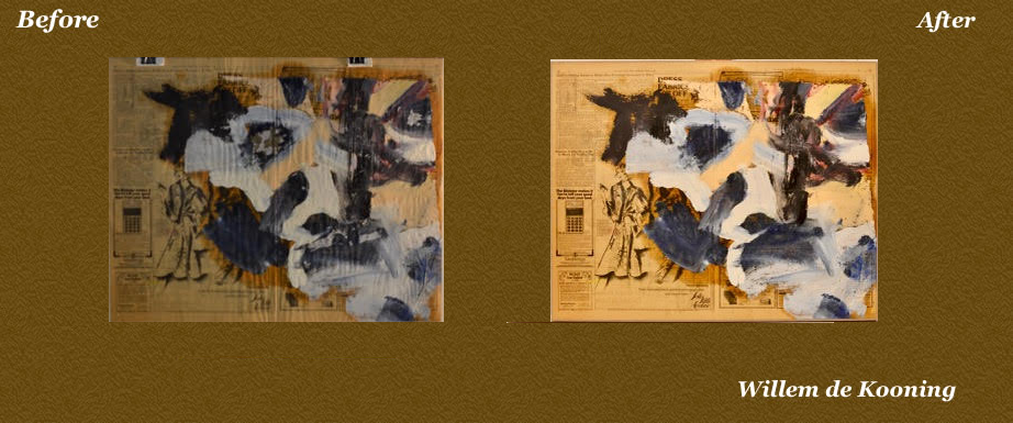 Willem de Kooning before and after treatment